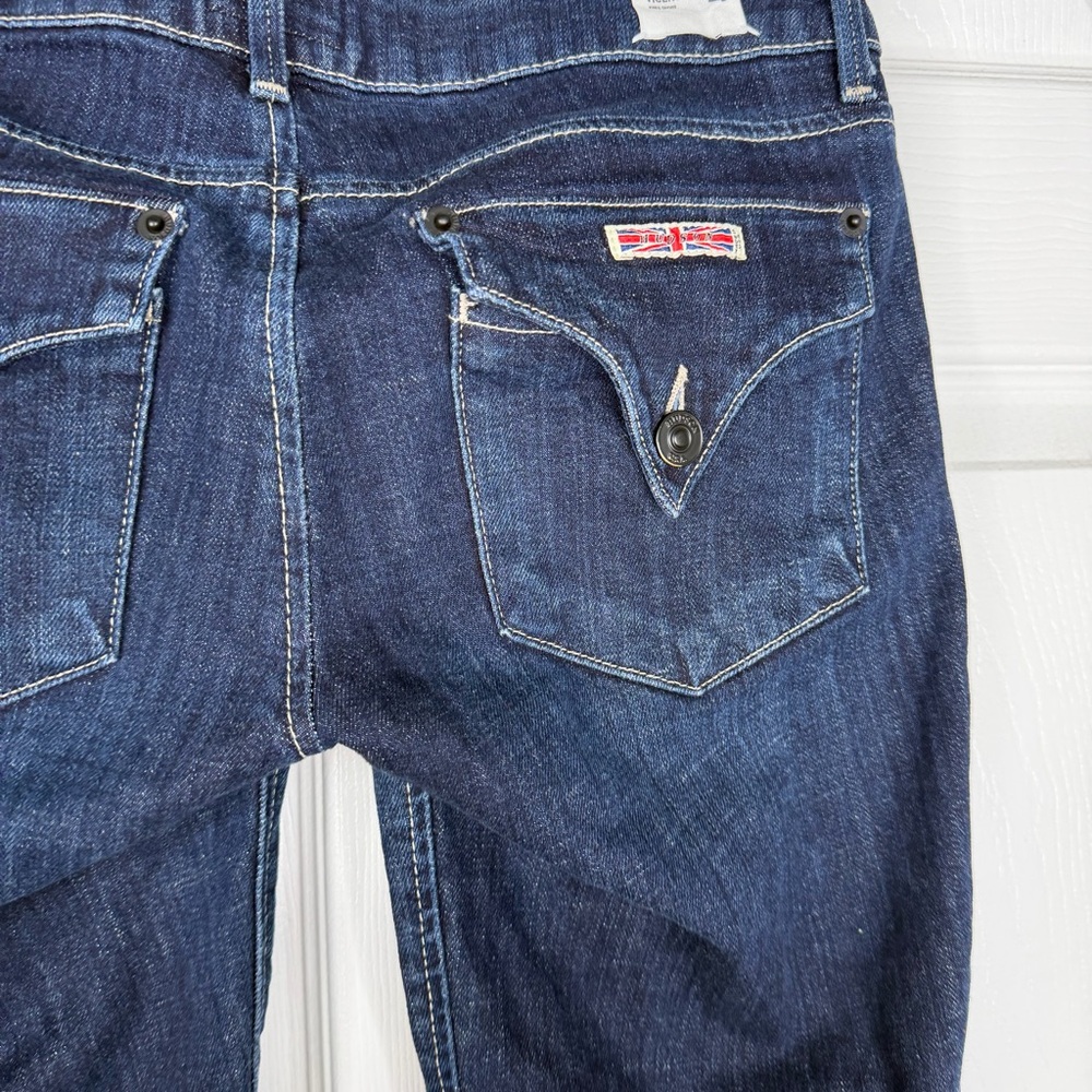 Sz 25 Hudson Dark Blue Denim low rise Viceroy knee Shorts $125 MSRP NWOT - Picture 4 of 10